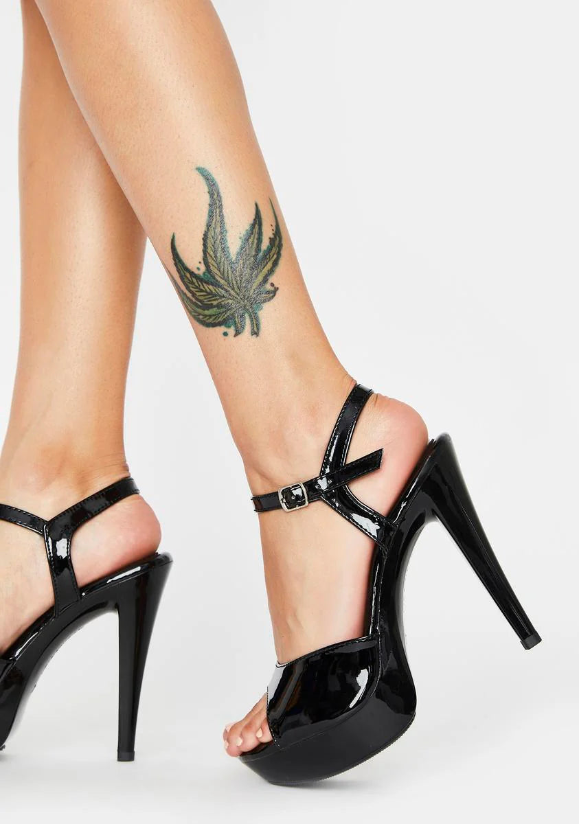 COCKTAIL-509 Platform Ankle Strap Sandals-Black