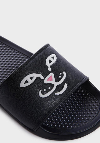 Black Lord Nermal Face Slides