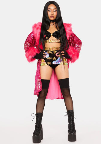 Neon Galaxy Harness Shorts