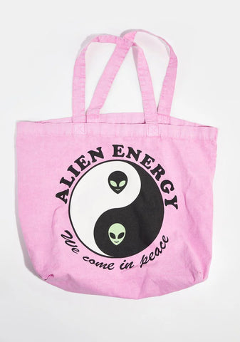 Alien Energy Yin Yang Tote Bag