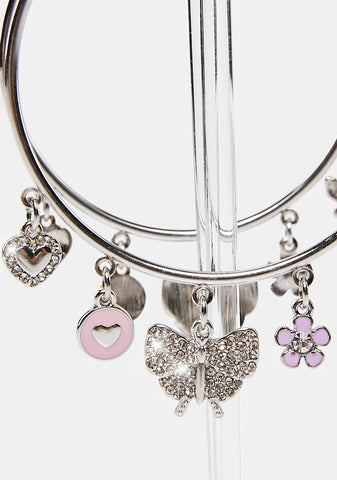 My Lucky Charm Hoop Earrings