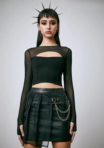Hell's Blackout Pleated Skirt
