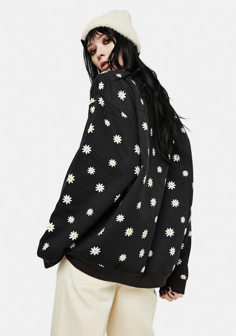 Taliya Daisy Print Sweatshirt