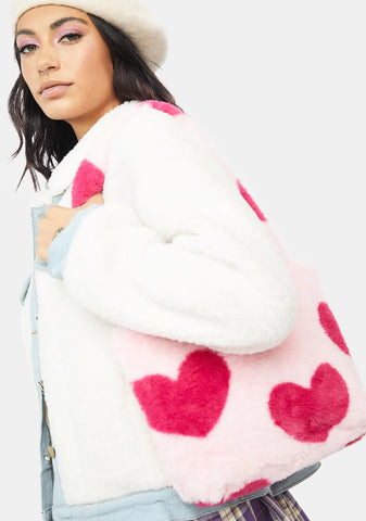 Nervous Around U Heart Tote