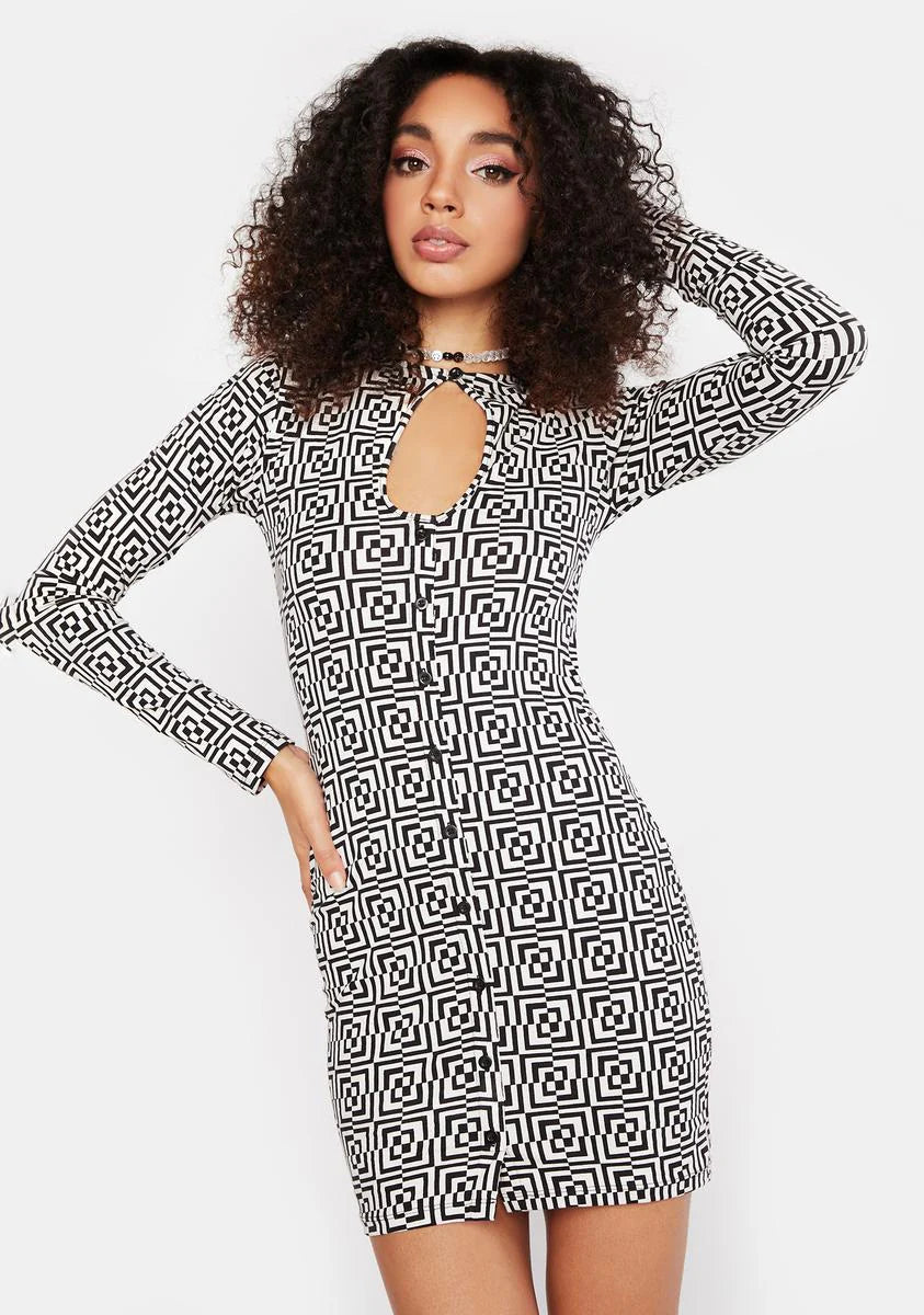 Optic Square Luder Mini Dress
