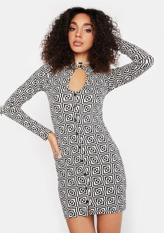 Optic Square Luder Mini Dress