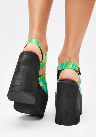 Trippy Truth Be Told Platform Sandals