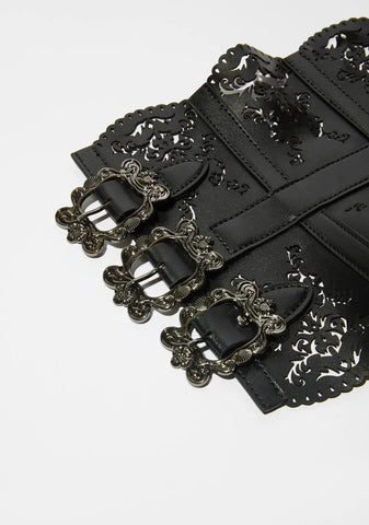 Path To The Underworld Vegan Leather Corset Belt