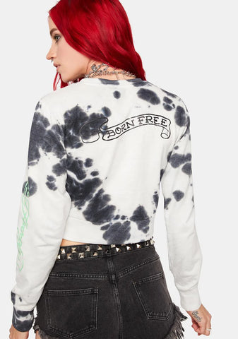 Tie Dye Cropped Sweatshirt