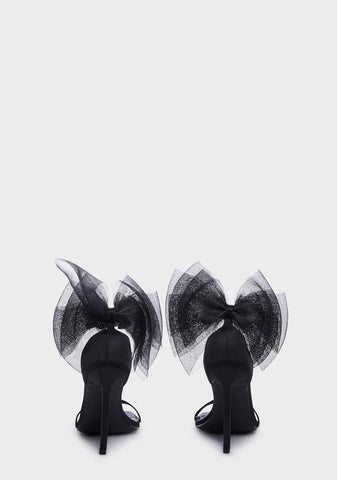 Wide Fit Candi Bow Heels - Black