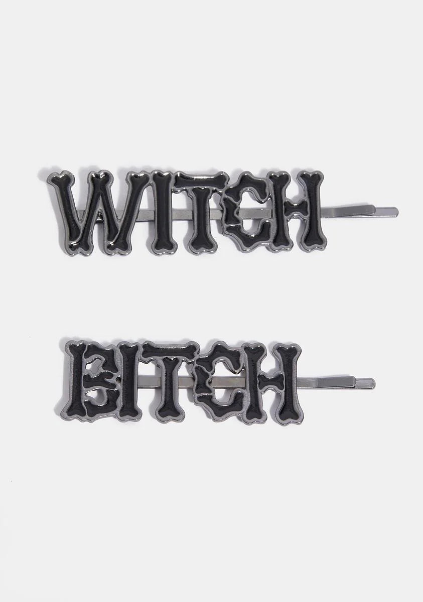 Witch Bitch Hair Clips