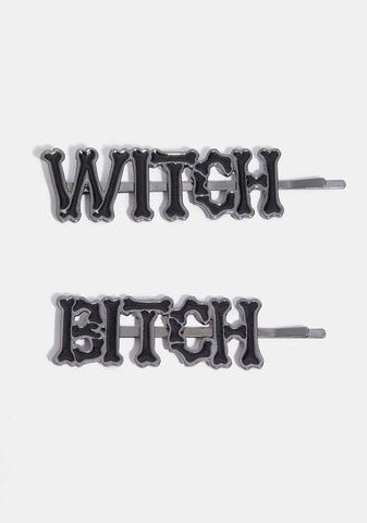 Witch Bitch Hair Clips
