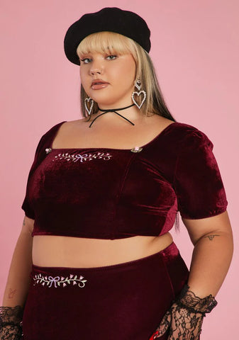 Slowly Fade Into You Velvet Top