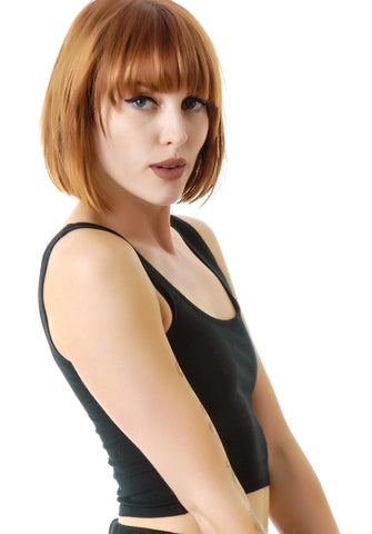 Reeves Fitted Crop Tank - Black