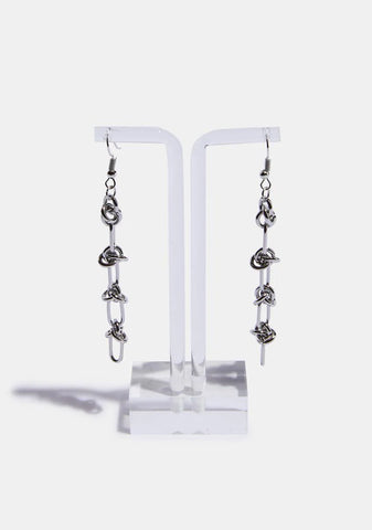Atmosphere Knotted Chain Earrings