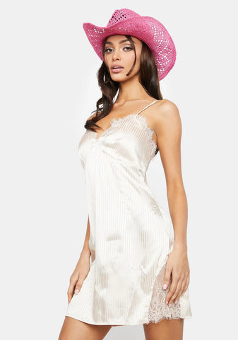 Rose Most Like Satin Mini Dress