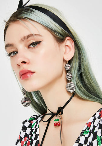 Very Proper Houndstooth Earrings