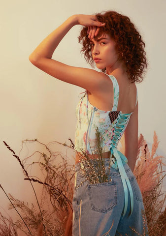 Stitched With Love Patchwork Crop Top