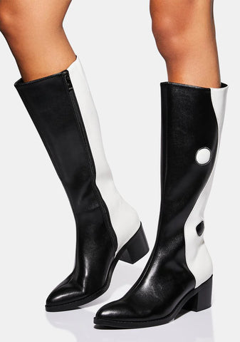 Balancing Act Knee High Boots