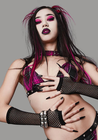 Safe In My Skin Fishnet Gloves