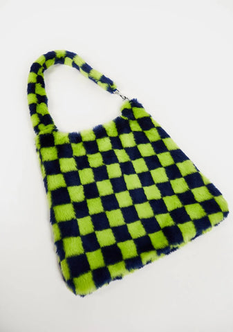 Dizzy Checkered Tote Bag