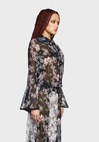 Voice In A Bottle Floral Blouse