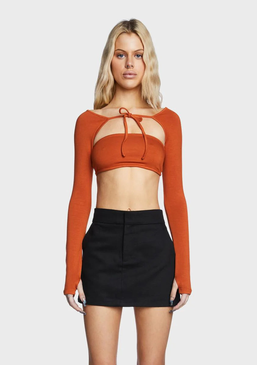 Opal Two Piece Bandeau Top - Orange