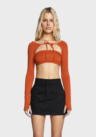 Opal Two Piece Bandeau Top - Orange