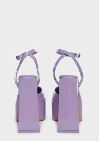 Purple Clementine Block Heels