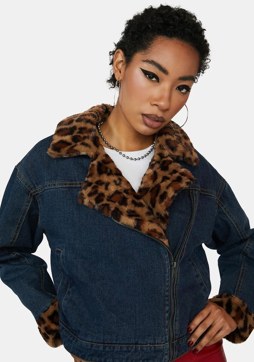 Fierce Cat Denim Jacket