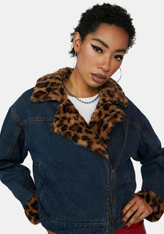 Fierce Cat Denim Jacket