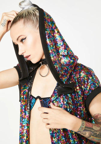 Love Drug Sequin Kimono