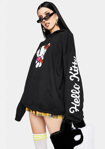 Hello Kitty Black Logo Hoodie