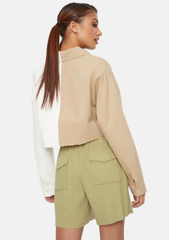 Split Pocket Shirt Jacket