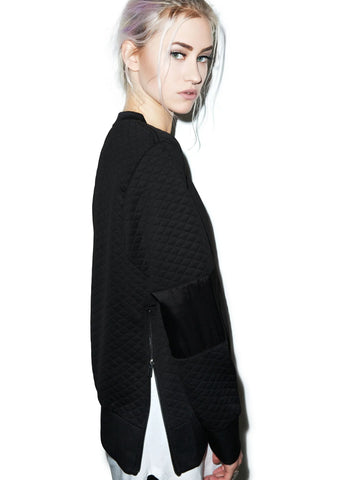 Call Me Quilted Pullover - Off White