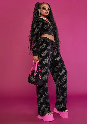 Time To Shine Velour Track Pants