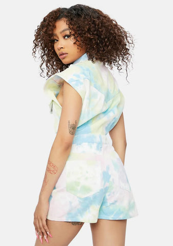 Tie Dye Utility Romper