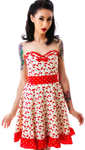 Erin Cherry Print Dress