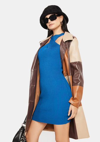 Not Likely Ribbed Knit Mini Dress