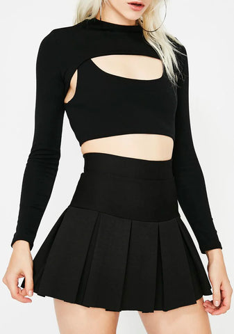 Wicked Scholar Pleated Mini Skirt