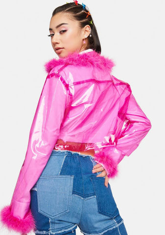 Planet Her Vinyl Trucker Jacket