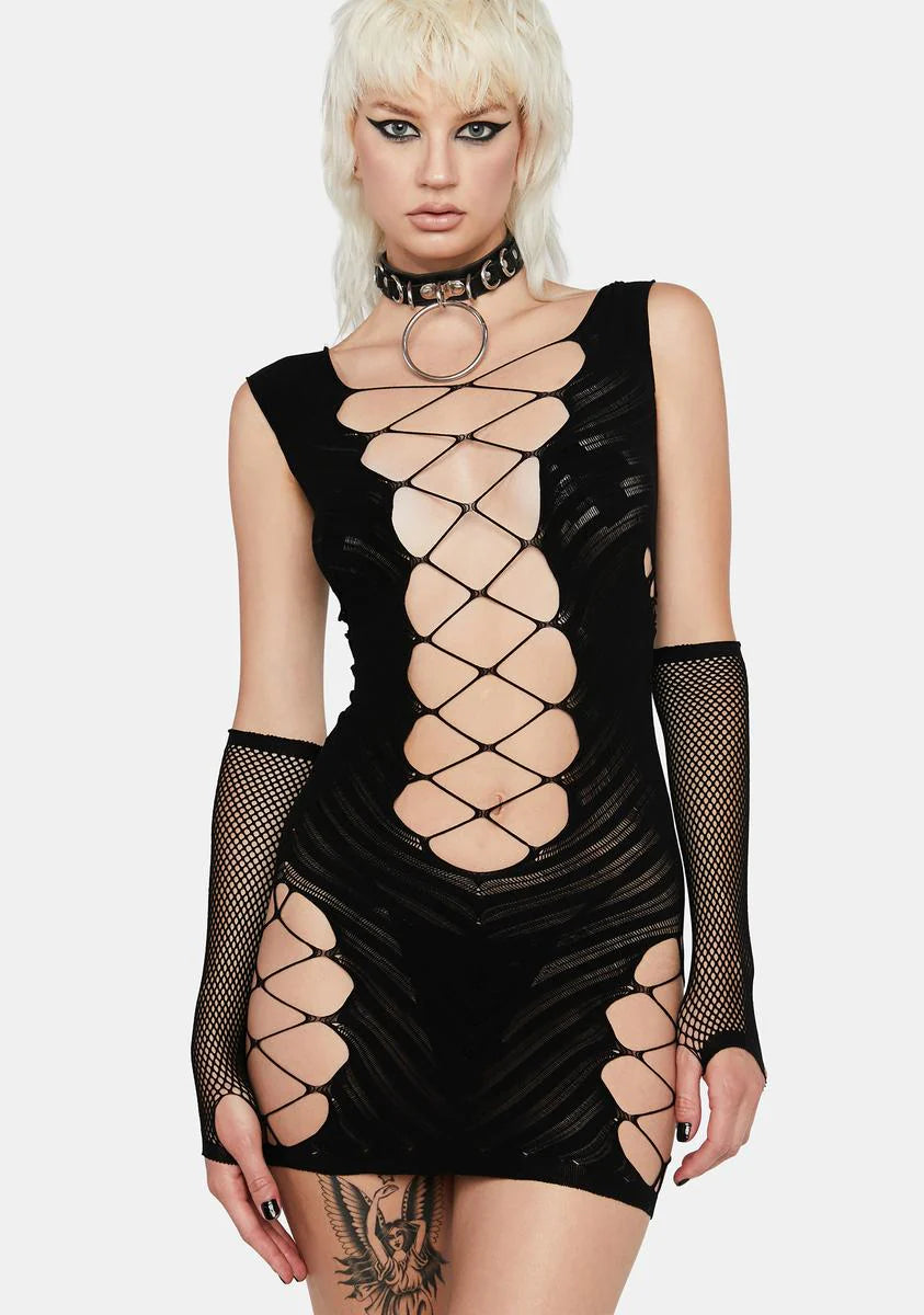 Cut Deep Mini Dress