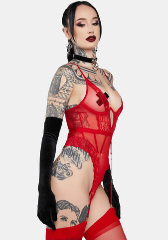 The Fire Within Sheer Bodysuit