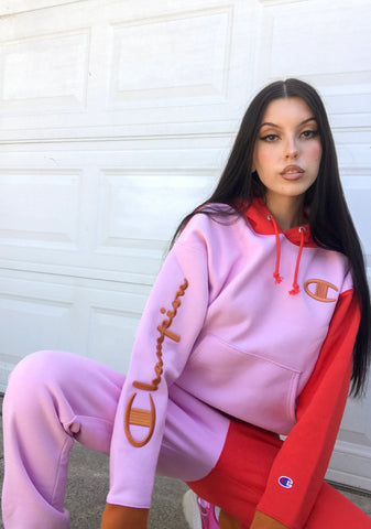 Reverse Weave Colorblock Joggers