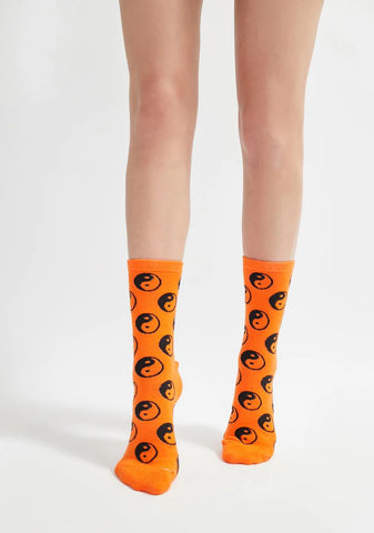 Tangerine New Harmony Yin Yang Socks
