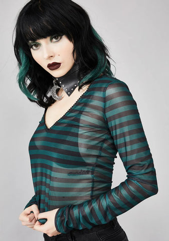 Mystery Exposed Sheer Top