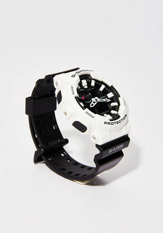 White With Black Band Watch