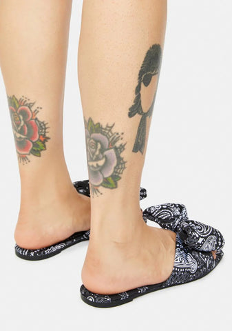 Dark Love Is Fleeting Slide Sandals