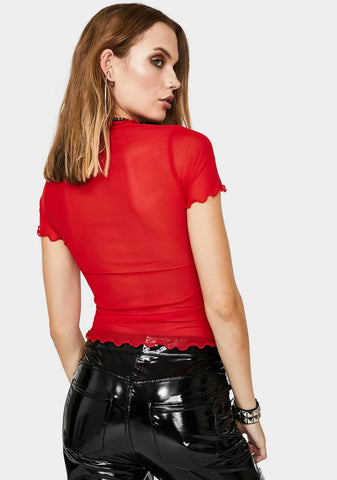 Hot Lil Preview Sheer Top