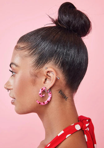 Ladybug Love Swirl Earrings